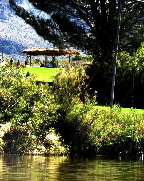 This photo is taken from the river towards Uitsig's Gazebo